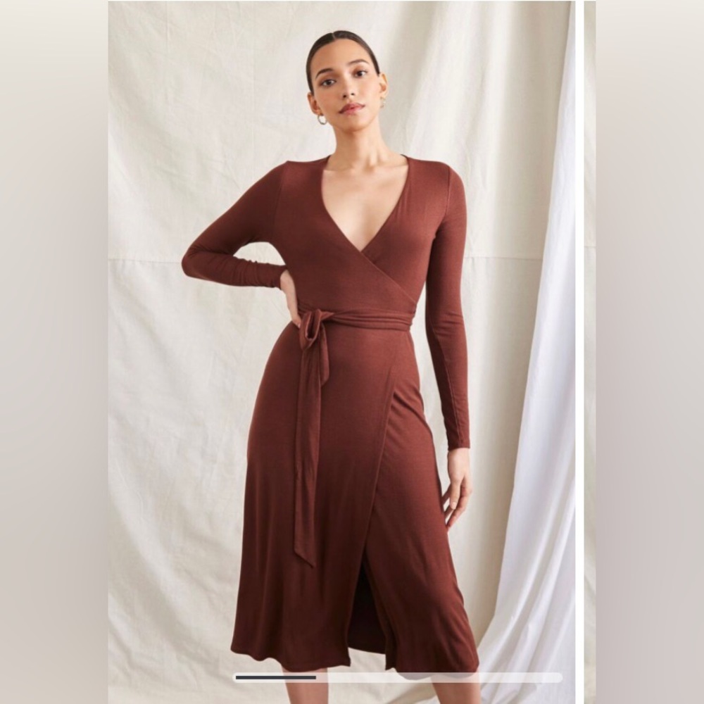 Midi Wrap Dress 🤎